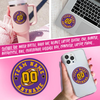 Custom football mom sticker with a name, number and team name – view 5