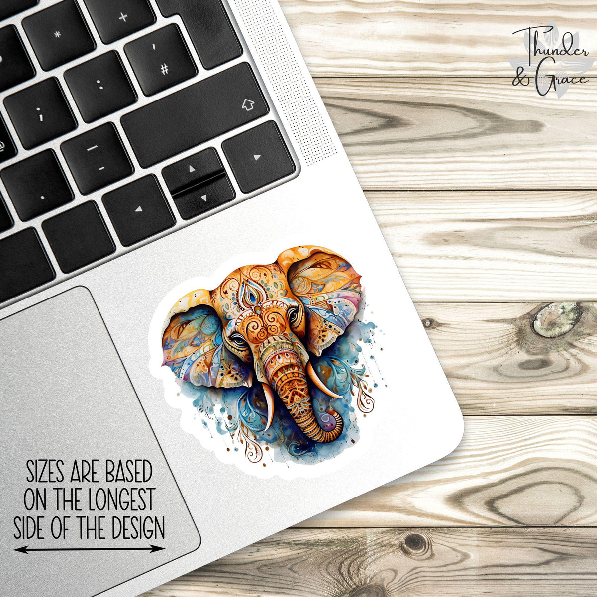 Mandala Elephant sticker – view 3