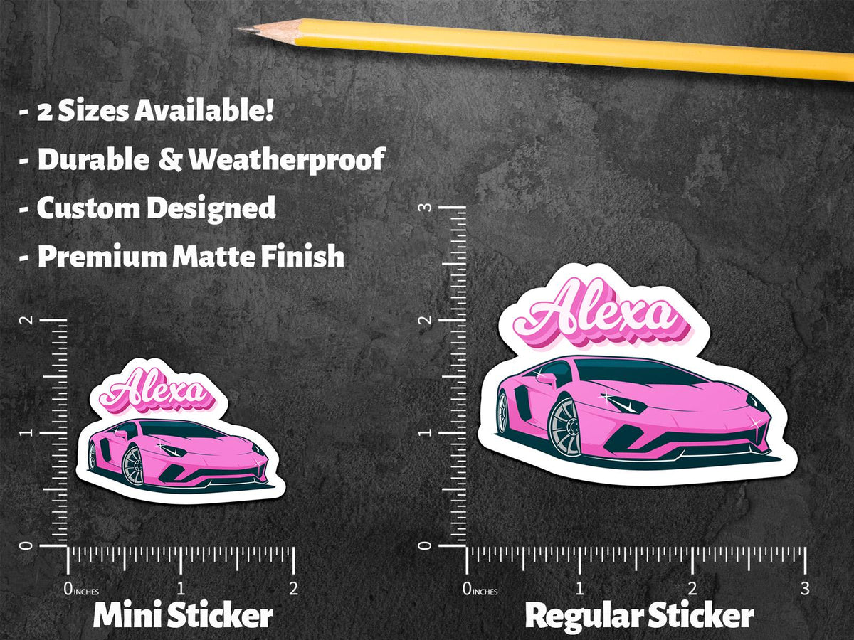 Custom Lambo Car sticker – view 2