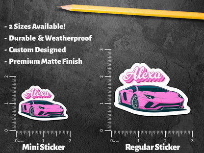 Custom Lambo Car sticker – view 2