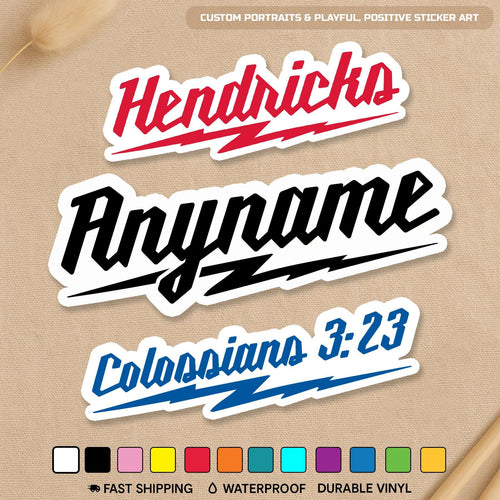 Custom Lineman Name Decal by Stickreews