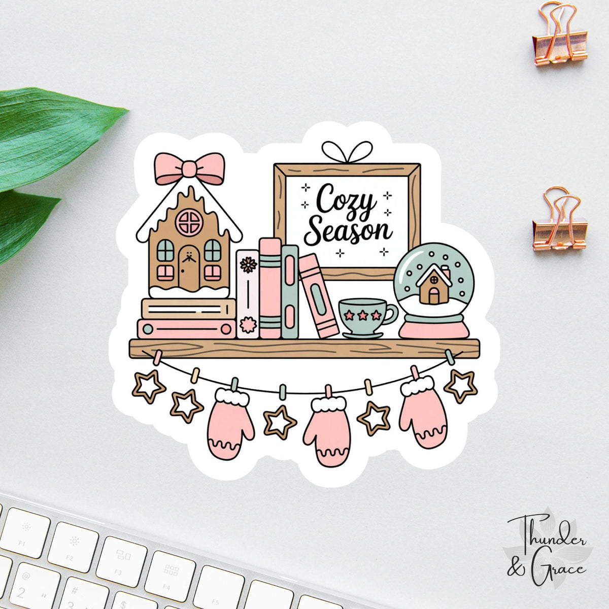 Cozy Season Winter Bookish sticker