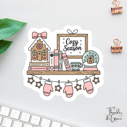 Cozy Season Winter Bookish sticker