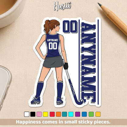 Custom Field Hockey Player Name Sticker by Stickreews