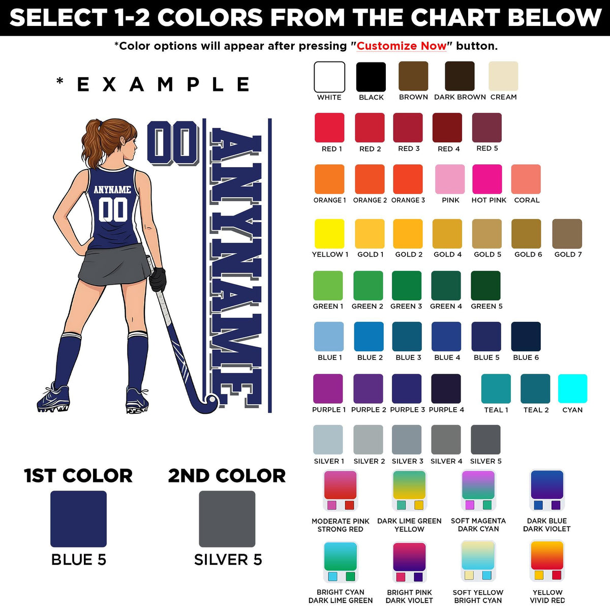 Custom Field Hockey Player Name Sticker by Stickreews — view 2