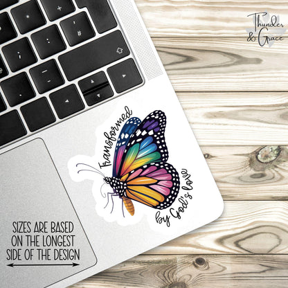 Transformed by God's Love sticker – view 3