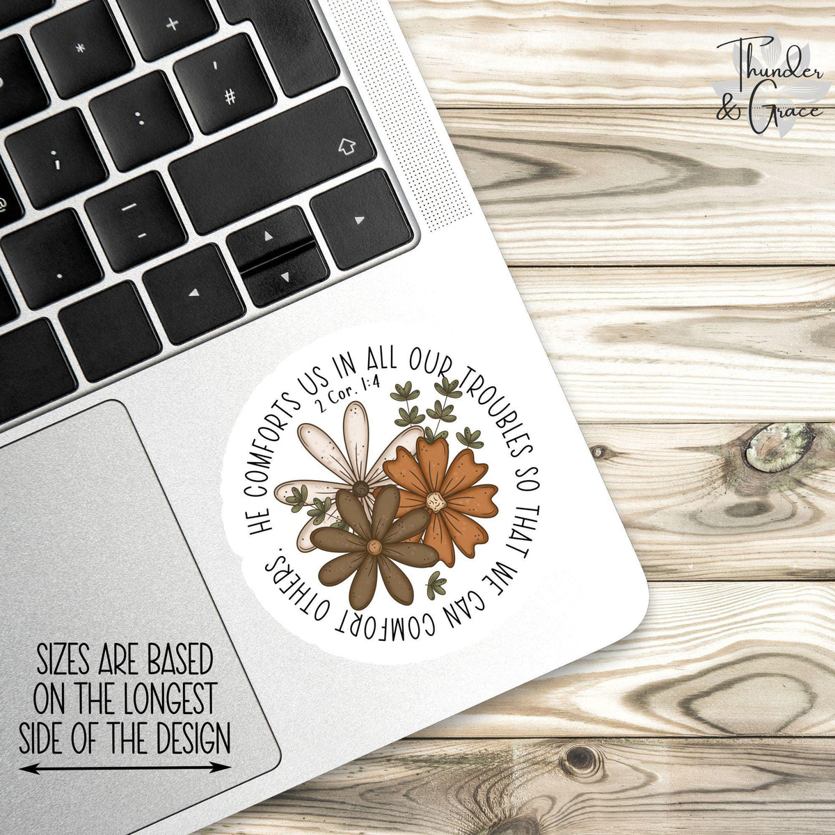 He Comforts Us in All Our Troubles sticker – view 3
