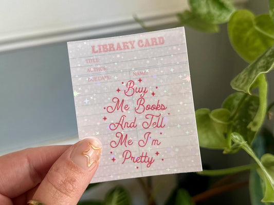 Buy Me Books Library Card sticker