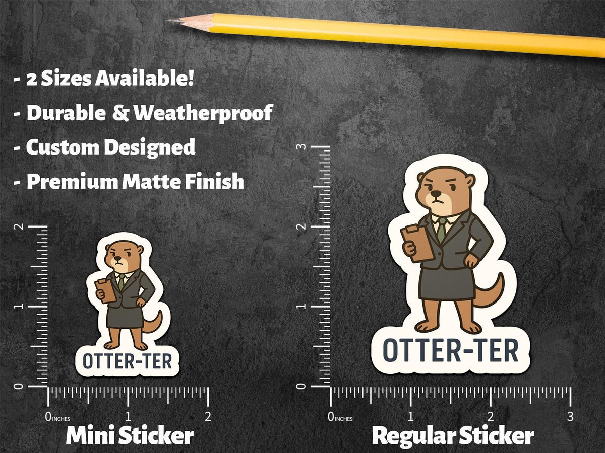 Otter-Ter Auditor Otter for Accountants sticker, finance students – view 2