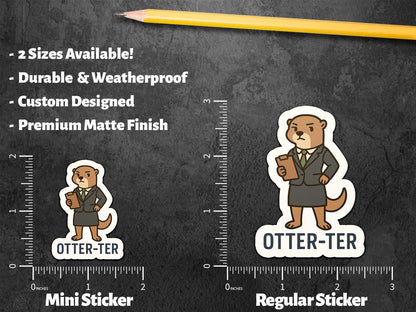 Otter-Ter Auditor Otter for Accountants sticker, finance students – view 2