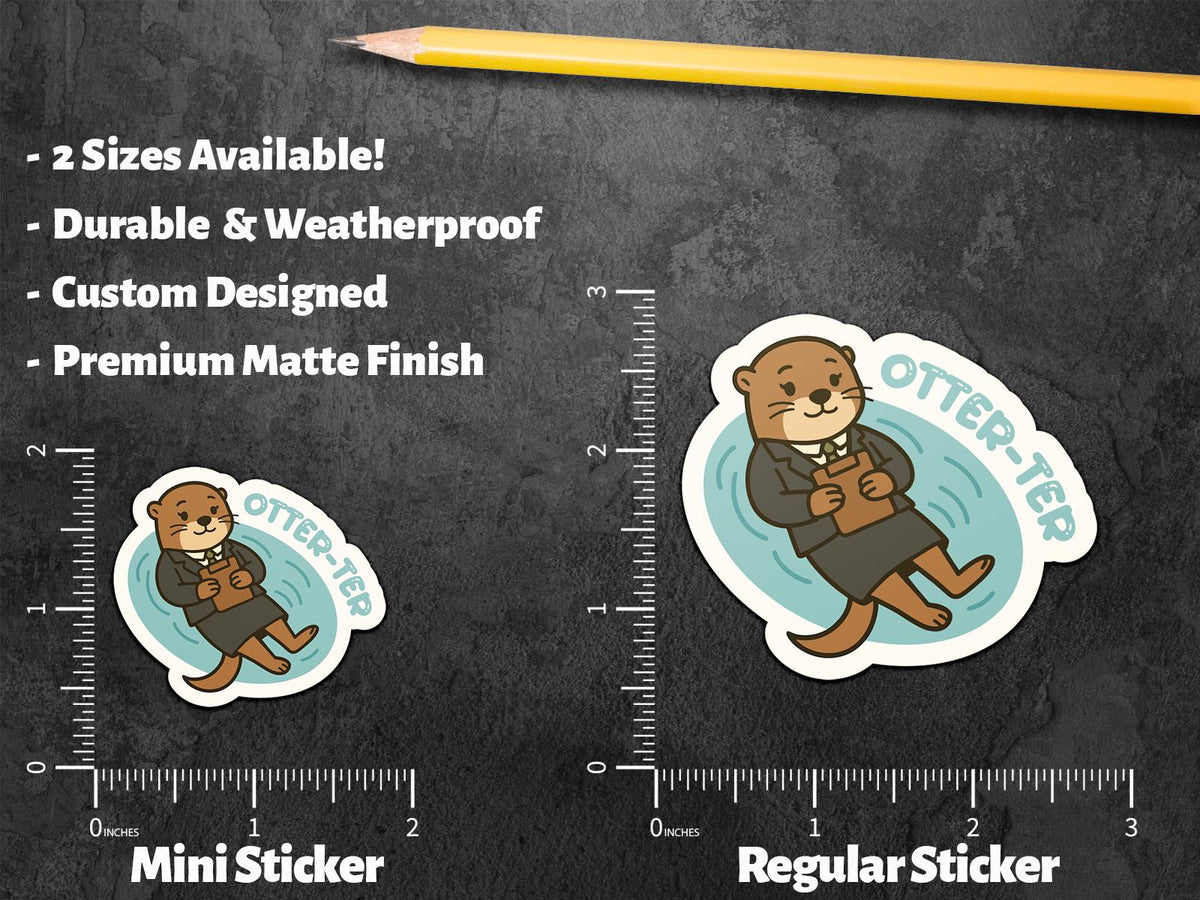 Otter-Ter Auditor Otter for Accountants sticker, finance students – view 2