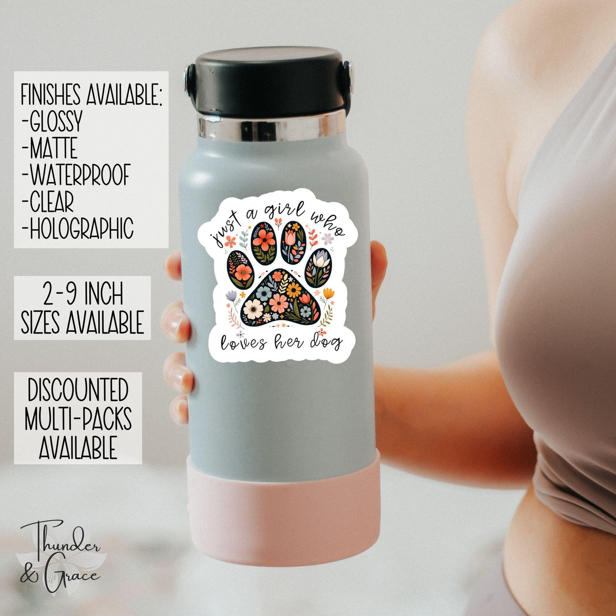 Just a Girl Who Loves Her Dog sticker – view 2