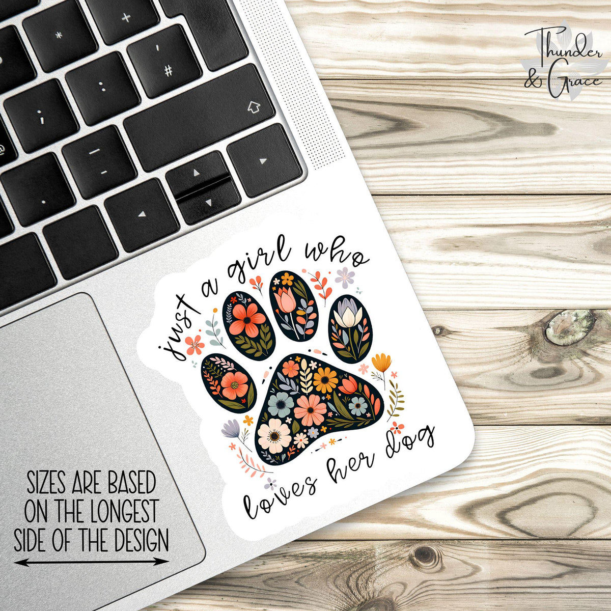 Just a Girl Who Loves Her Dog sticker – view 3