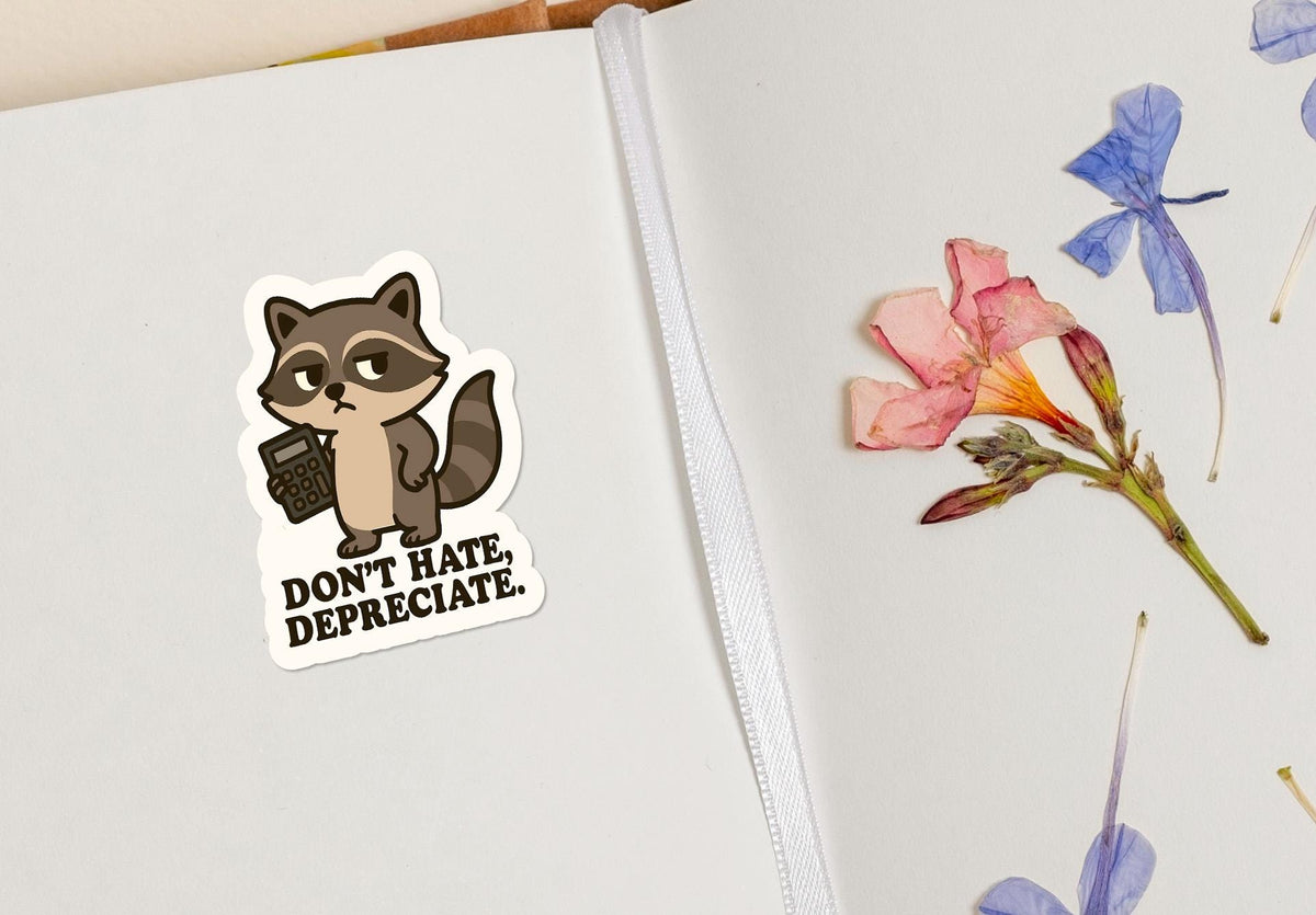 Don’t Hate sticker, finance majors – view 3