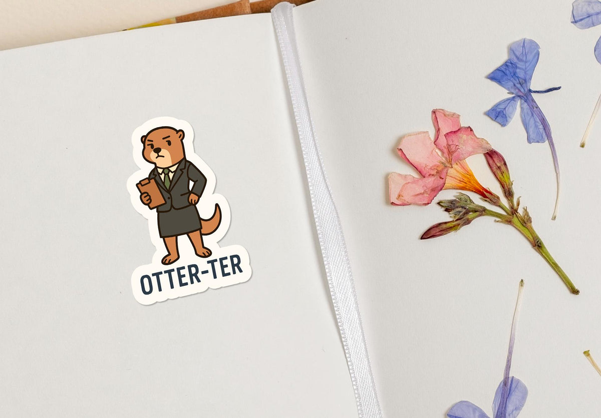 Otter-Ter Auditor Otter for Accountants sticker, finance students – view 4