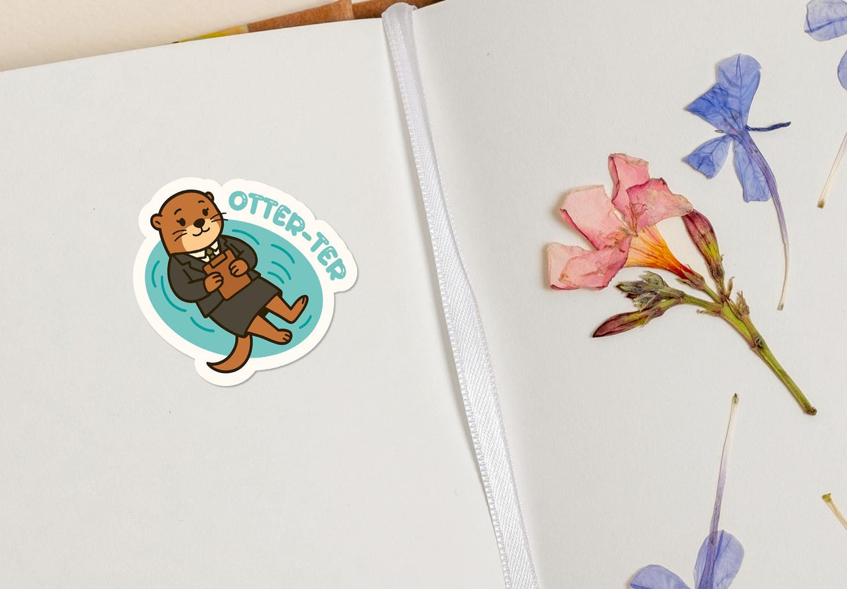 Otter-Ter Auditor Otter for Accountants sticker, finance students – view 3
