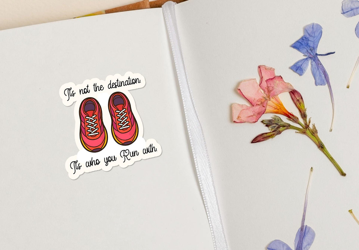 It’s Not the Destination sticker, running shoes – view 3