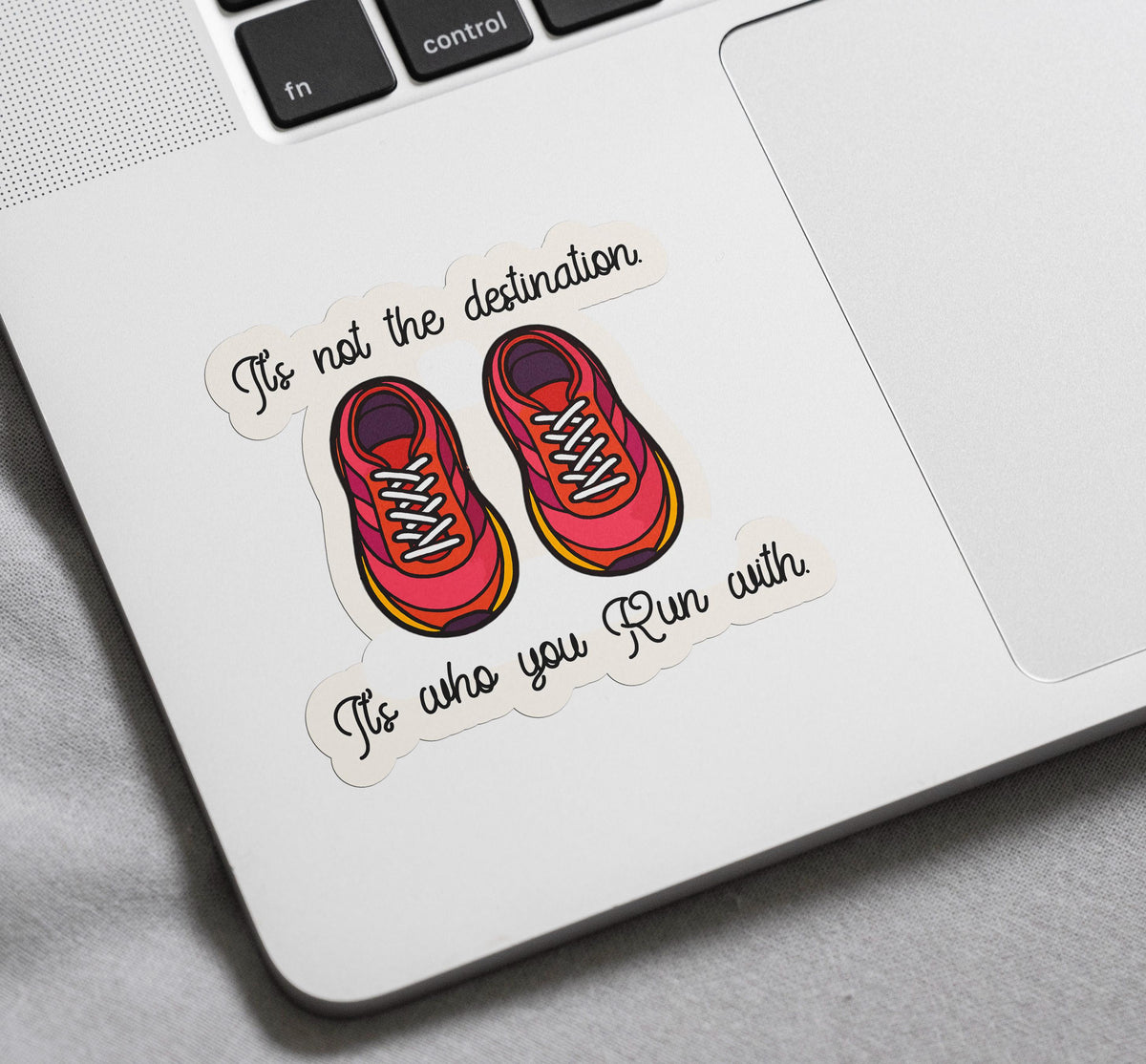It’s Not the Destination sticker, running shoes – view 4