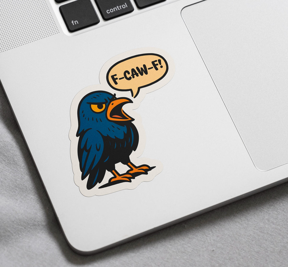 F-Caw-F Bird sticker, sarcastic bird humor – view 4