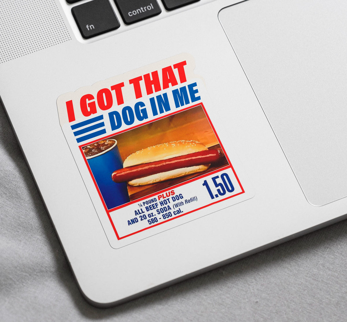 I Got That Dog in Me Costco Hot Dog sticker, funny food humor – view 4