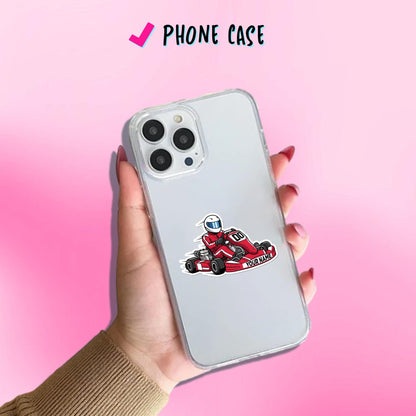 Custom racing car driver sticker with a name and number – view 5