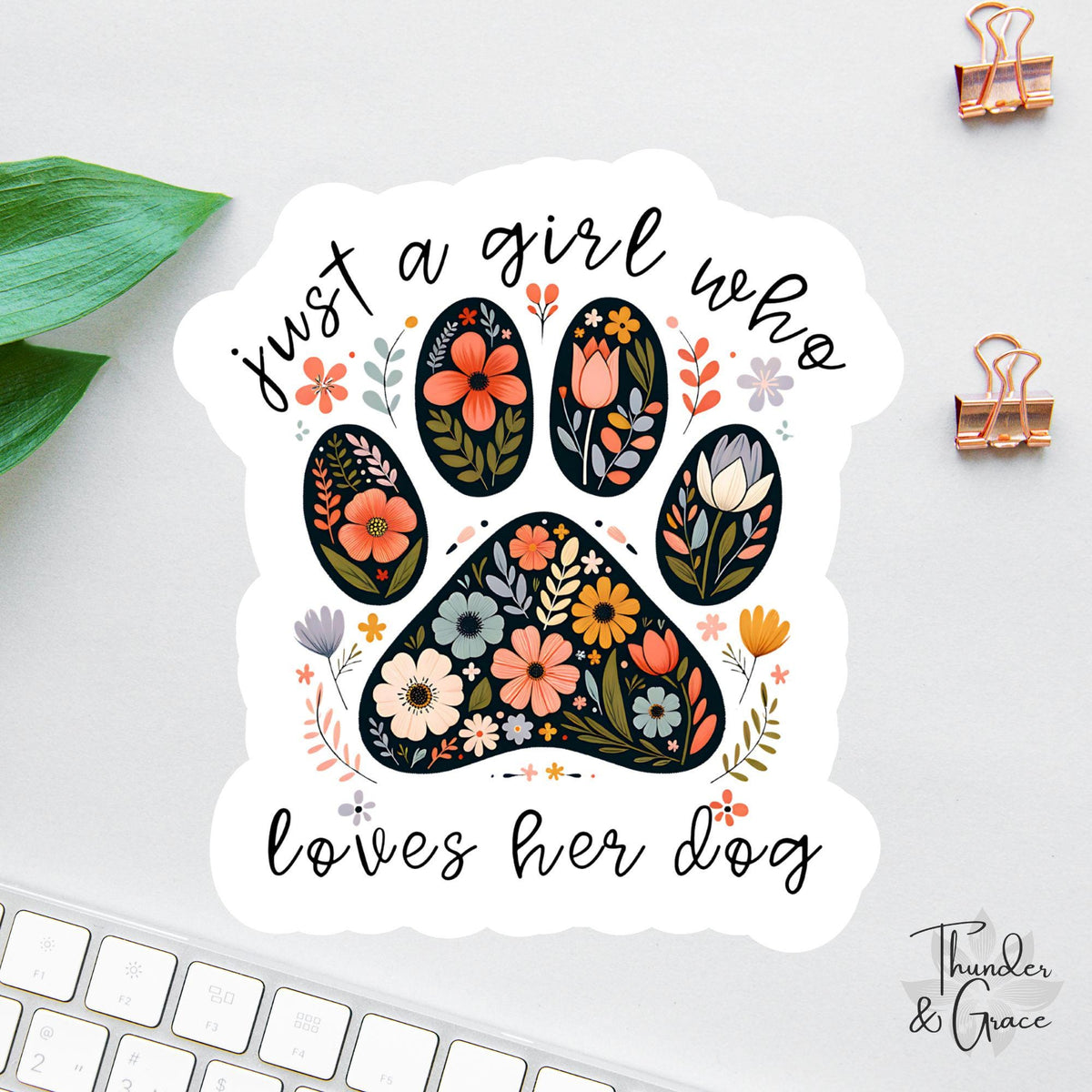 Just a Girl Who Loves Her Dog sticker
