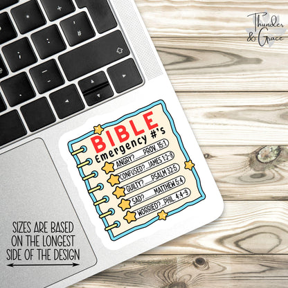 Bible Emergency Numbers sticker – view 3