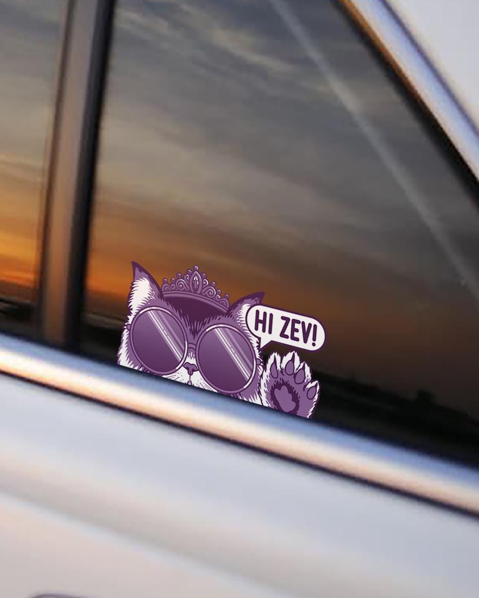 Princess Donut Window Decal – Bumper Sticker – view 3