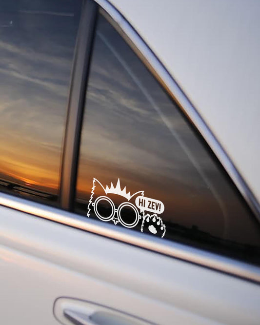 Princess Donut Window Decal – White Outline