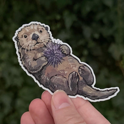 Sea Otter sticker, pnw ocean