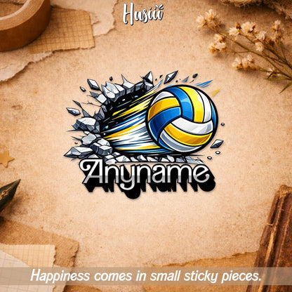Custom Volleyball Splash Name Sticker by Stickreews