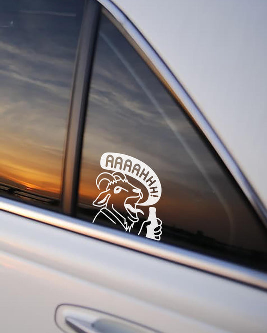 Prepotente Window Decal – White Outline