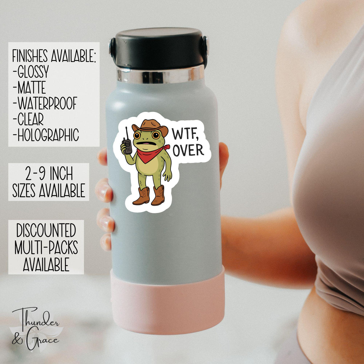 WTF Over sticker – view 2
