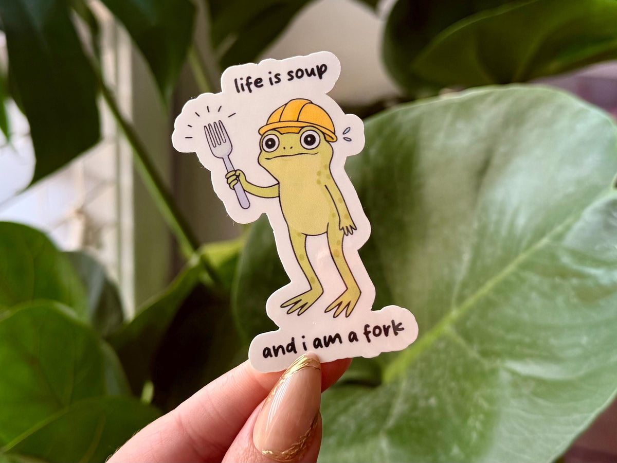 Life Is Soup sticker, mental health