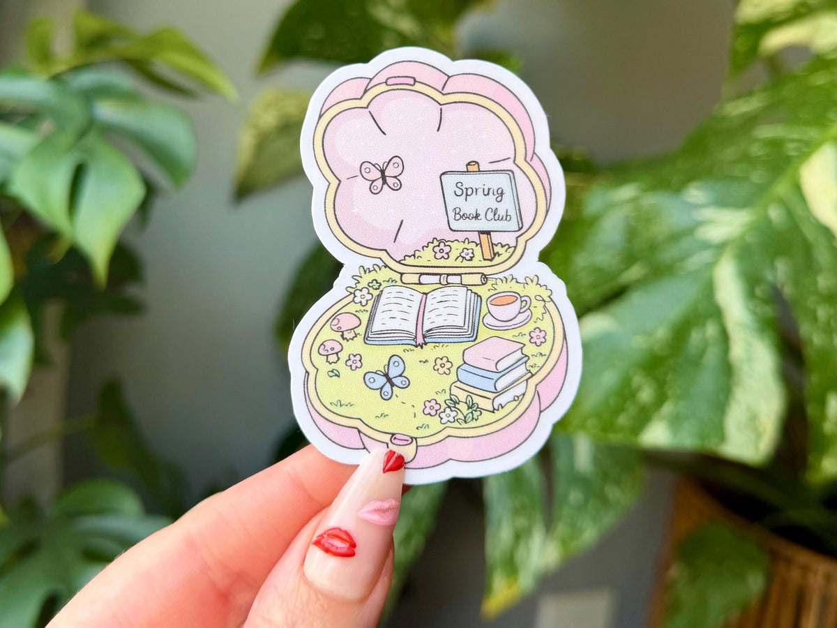 Spring Pocket Reading sticker, social justice