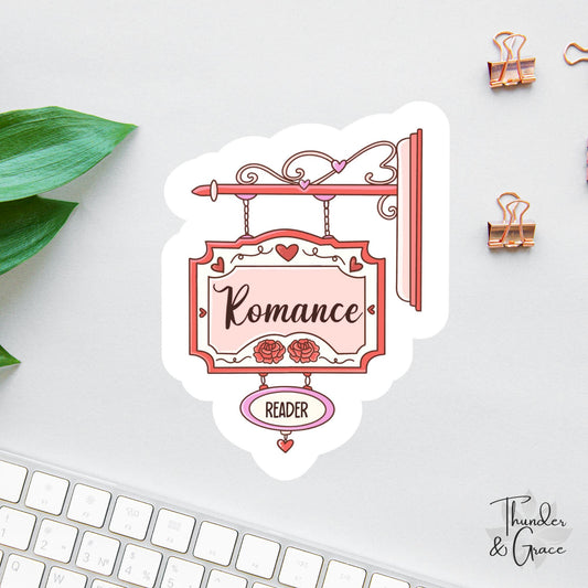 Romance Bookstore Sign sticker