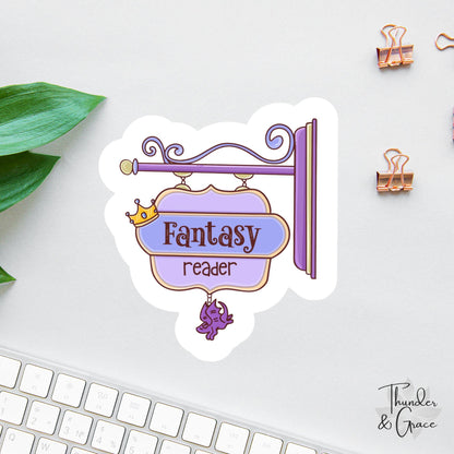 Fantasy Bookstore Sign sticker