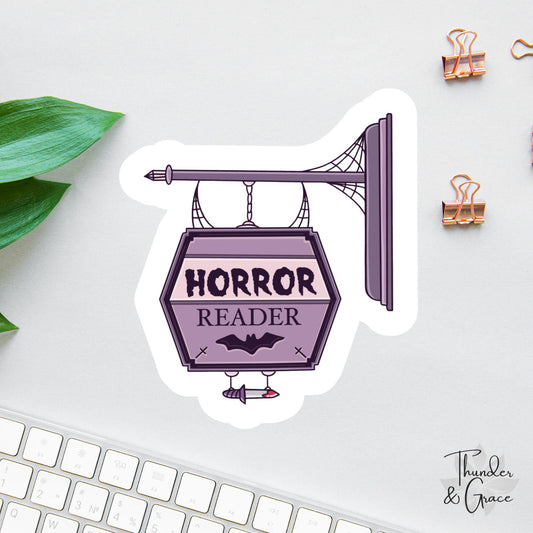 Horror Bookstore Sign sticker
