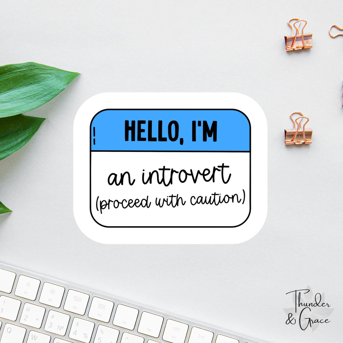 Hello I'm an Introvert sticker, proceed with caution