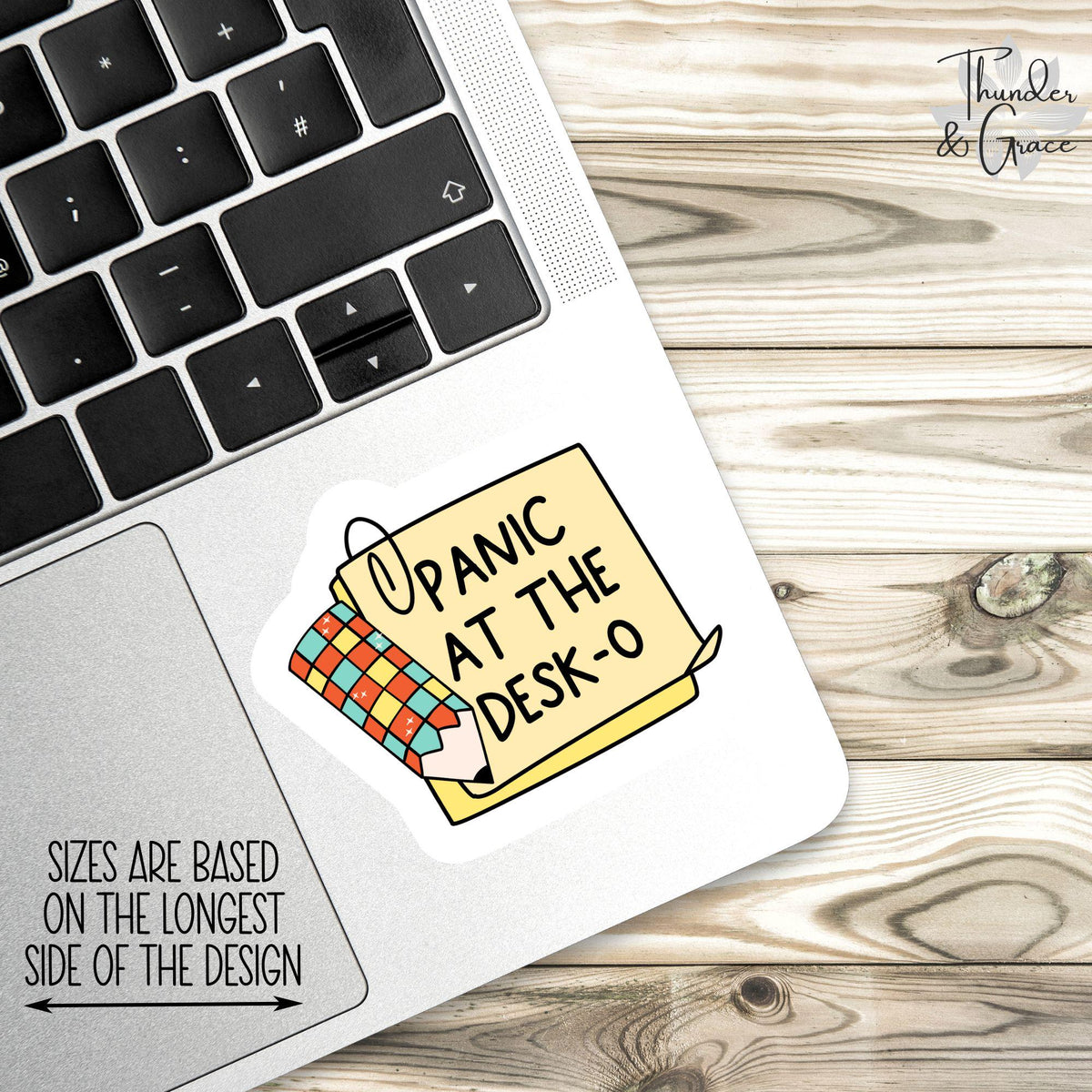 Funny Work sticker, panic at the desk-o – view 3