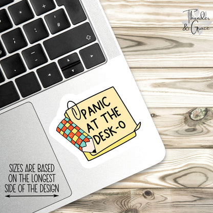 Funny Work sticker, panic at the desk-o – view 3