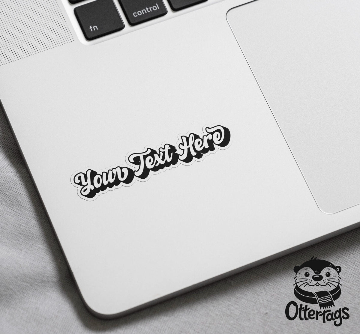 Custom Retro Script Name sticker, name label – view 4