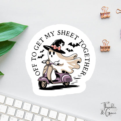 Off to Get My Sheet Together sticker