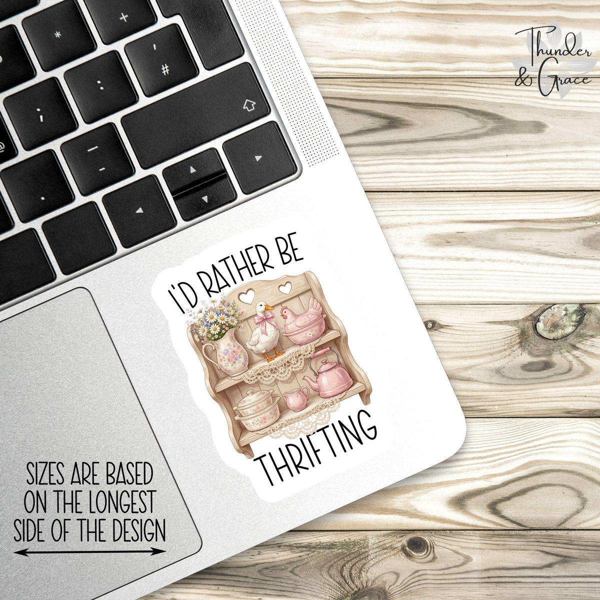 I'd Rather Be Thrifting sticker – view 3
