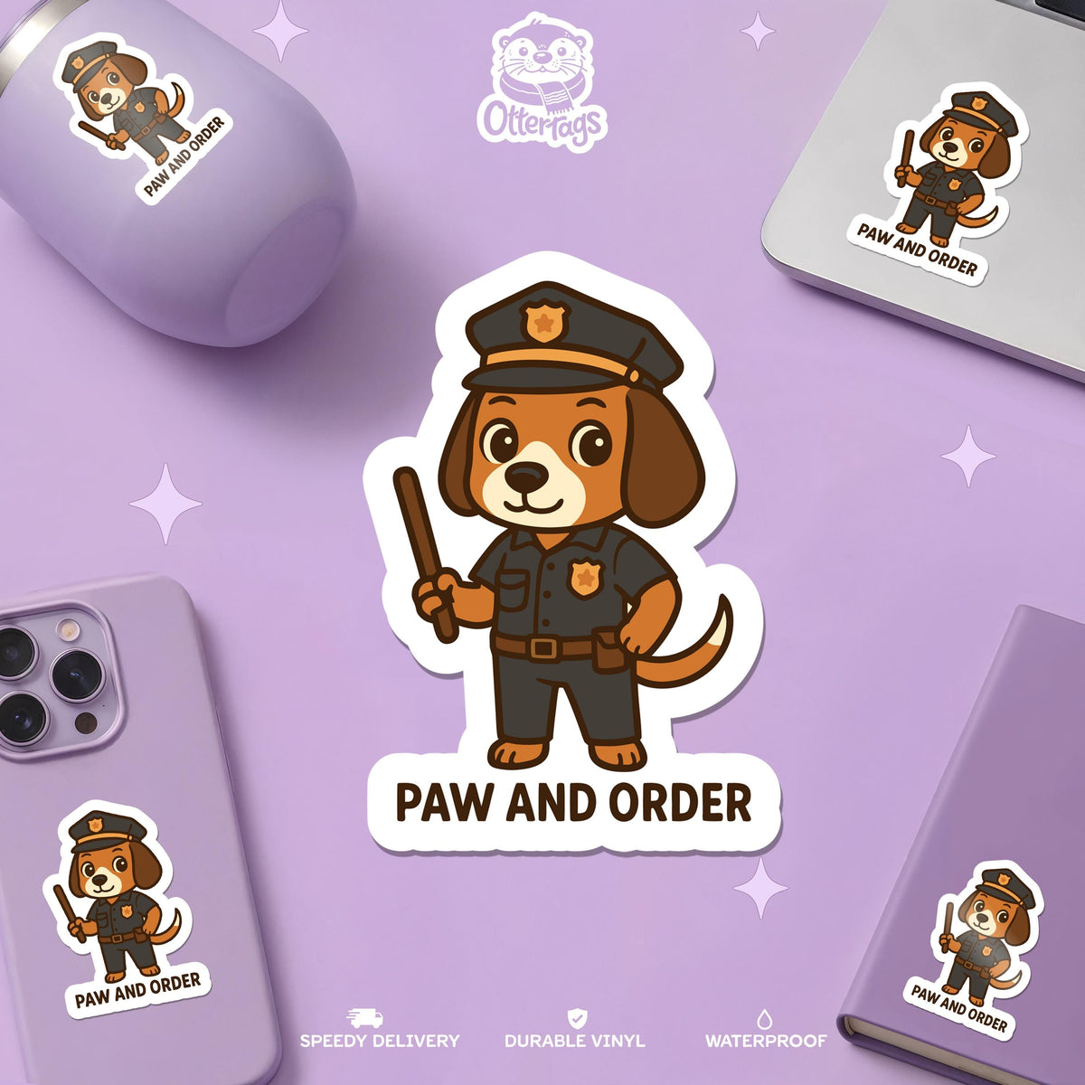 Paw and Order sticker