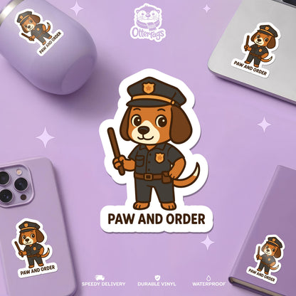 Paw and Order sticker