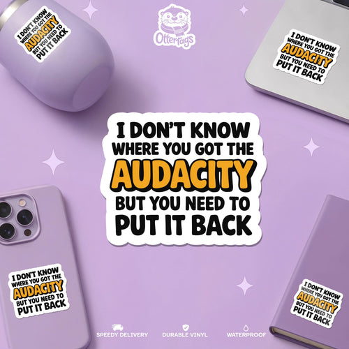 I Don't Know Where You Got the Audacity sticker