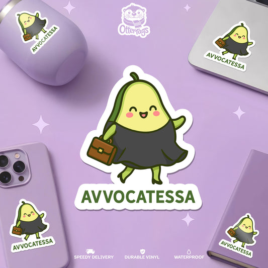 Avvocatessa Avocado Lawyer sticker