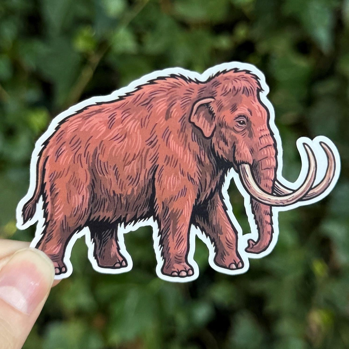 Woolly Mammoth sticker, ice age animal