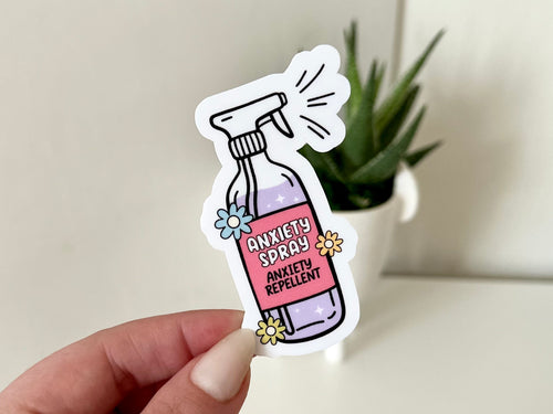 Anxiety Spray sticker, mental health